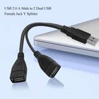 Usb 2 0 A Male To 2 Dual Usb Female Jack Y Splitter Hub Power Cord Adapter Cable