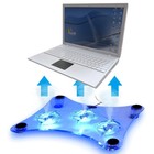 3 Fans Usb Cooler Cooling Pad Stand Led Light Radiator For Laptop Pc Notebook