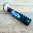 Vintage Stained Iridescent Glass And Pressed Flowers Kaleidoscope