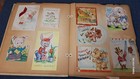 Vintage 1940s  Scrapbook W 167 Valentine  Christmas   Birthday Greeting Cards