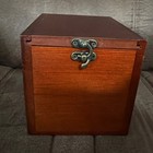 Brown Urn For Dogs Cats Ashes Memorial Photo Small- Lock Sliding Top