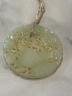 Antique Chinese Celadon Jade Carved Phoenix Pendant Plaque