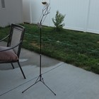 Metal Tripod Sheet Music Stand Black Foldable Height-adjustable Portable Purple