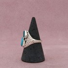 Navajo Sterling Silver Vintage Two Tone Turquoise Ring Size 7