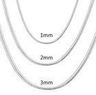 Genuine 925 Sterling Silver Curb Chain Necklace Lobster Clasp 16 -30  Gifts