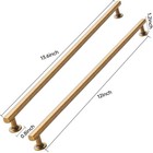 12 Inch  305mm  2 Pack Antique Brass Cabinet Pulls Solid Heavy-duty Handles H   