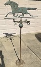 Antique 1900   s American Folk Art Copper Horse Trotter Weathervane