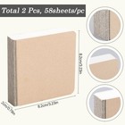Mini Watercolor Notebook Drawing Sketching Pads Square Travel Journal 2 Pcs