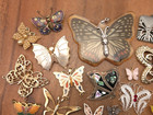 Vintage-now 25 Piece Butterfly Figural Pendants Charms Craft Jewelry Making Lot 