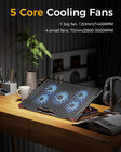 Laptop Cooling Pad 5 Fans Up To 17 3 Inch Heavy Notebook Cooler  Blue Led Lights
