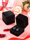 Zhanmai 12 Pcs Velvet Ring Box Jewelry Earring Case Gift Black