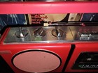 Sony Cfs9 Boombox radio Cassette Player  Rare Cherry Red  for Parts Or Repair 