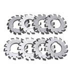 1set 8pcs Hss M1 Diameter 22mm Pa20   20 Degree  1-8 Involute Gear Cutters New