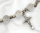 St Saint Benedict Medal Crucifix Cross Rosary Bracelet Pulsera De San Benito