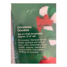 Gallery Of Stitches Christmas Goodies 33478 Felt Applique Ornament Kit 2  Nos