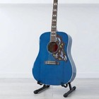 Acoustic Electric Guitar Solid Spruce Top Blue Mahogany Back Rosewood Fretboard