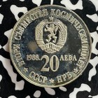 1988 Bulgaria Soviet-bulgarian Space Flight 20 Leva Lot t7200 Silver  Proof 