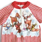 Vintage 80s Montgomery Ward Fleece Christmas Pajamas Footed Size 1 Nos  