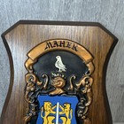 Irish Meagher Family Shield Coat Of Arms Crest Wood   Metal Wall Plaque Ireland