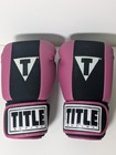 Title Gel Boxing Black   Pink Training sparring Gloves Size Medium Euc