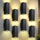 8 Pack Outdoor Wall Lights 11  Up Down Led Exterior Sconce ip65 Waterproof 2700k