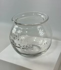 from The Rexall Store  Embossed Glass Leech Goldfish Bowl Pharmacy Drug Vtg