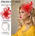 Yunsailing 8 Pcs Fascinators Hat Flower Mesh Tea Party Fascinator Veil    