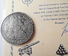 Shipwreck Treasure Athenienne Wreck Bust Dollar Coin 1791 Silver 8 Reale Coa Hms