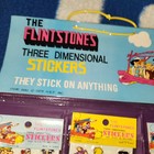 Vintage 1979 Flinstones Puffy Stickers W  Store Display Unit   Full Sealed 6 Pcs