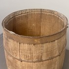 Vtg Antique Primitive Wooden nail wire steel Band Barrel Keg 18    Farmhouse