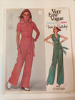 Vogue 1612 Jumpsuit Sewing Pattern Ladies 10 Uc Vtg Diane Von Furstenberg Knit
