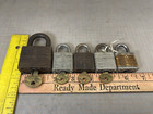 Lot Of 5 Vintage Master  1   7  Padlocks Locks With Lion Key Old Used Usa Nice