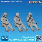 Def Model 1 72 Us Navy F a-18e f Pilot Set For Academy Kit  3 Figures 