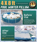 2 Pack 4x8ft Heavy-duty Green Pool Pillow With Sturdy Ropes - 0 4mm Thick Pvc Po