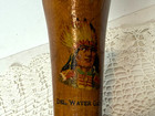 Delaware Water Gap Vintage  Indian Chief Wooden Souvenir Vase - Lenni Lenape Pa