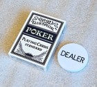 100  Plastic Playing Cards Standard Poker Size 10 Decks W dealer Button - Nice 