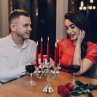 5 Arm Silver Gothic Baby Candelabra Candle Holders Centerpiece Set Of 2