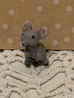 Vintage Hagen Renaker Mama Mouse Figurine Miniature Grey Black Tail Ceramic