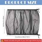 Large Bird Cage Seed Catcher 31 X 118 Inches Adjustable Bird Cage Net Cover Blac
