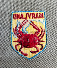 Vintage 1970s Maryland Travel Souvenir Patch Md State Blue Crab Shield Woven