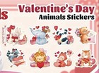 40 Pcs 1 2   x1    Valentines Day Themed Stickers Silky Satin Finish Great Quality