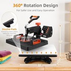 6 In 1 Heat Press Machine Sublimation Printing 12 x15  For T-shirt Mug Hat Plate