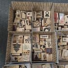 Vintage Wooden Rubber Stamp Crafting Mystery Box - 1 Medium Flat Rate Box Full