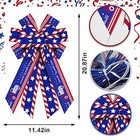 Large 4th Of July Bows For Wreath  Patriotic Wreath Style 6  Truck Stars Bow