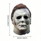 White Latex Horror Face Mask Halloween Costume Adult
