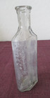 Antique Pharmacy Glass Medicine Bottle With Fluted Shoulders 6  Vtg Az14