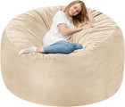 Giant 6ft Bean Bag Chair - Comfortable Velvet   Memory Foam For All Ages