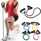 Exercise Latex Resistance Bands Stretch Training Rope Yoga Green Color 3 9ft