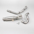 Stainless Steel 2 Into 1 M8 Exhaust Pipe For Harley 2018-24 Softail Fxlrst Fxst 