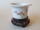 Chinese Water Pot  Bird  Calligraphy In Overglaze Enamel - Late Qing To Republic